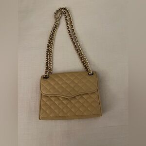 Rebecca Minkoff Quilted Tan Chain Shoulder Bag
